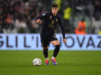 Vasillije Adzic of Juventus plays during the Serie A match between Juventus FC and SS Lazio at Allianz Stadium in Turin, Italy, on October 1...