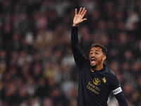 Danilo expresses disappointment during the Serie A match between Juventus FC and SS Lazio at Allianz Stadium in Turin, Italy, on October 19,...