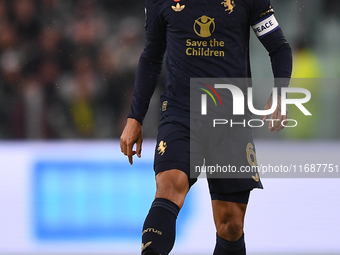 Danilo expresses disappointment during the Serie A match between Juventus FC and SS Lazio at Allianz Stadium in Turin, Italy, on October 19,...