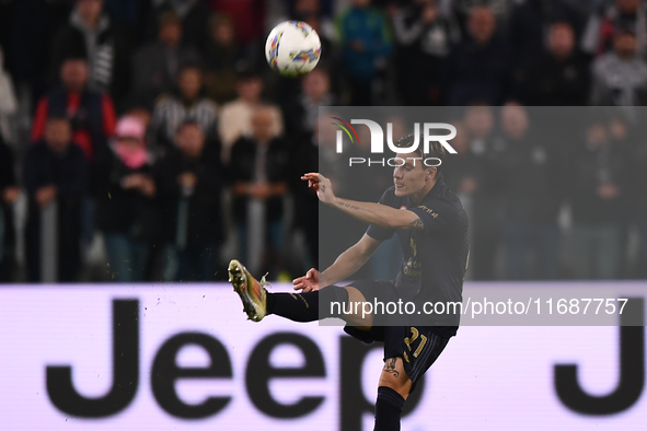 Nicolo Fagioli of Juventus plays during the Serie A match between Juventus FC and SS Lazio at Allianz Stadium in Turin, Italy, on October 19...