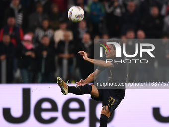 Nicolo Fagioli of Juventus plays during the Serie A match between Juventus FC and SS Lazio at Allianz Stadium in Turin, Italy, on October 19...