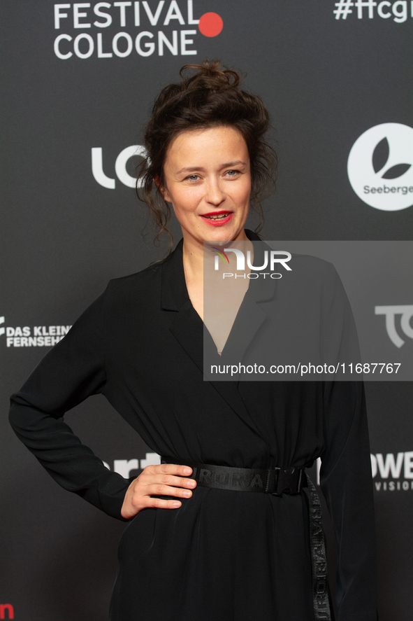 Tinka Fuerst, a German actress, is seen on the red carpet of the photocall for the film ''TATORT KOLN: COLONIUS'' at Film Palast in Cologne,...