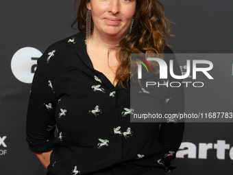 Charlotte Rolfes, a film director, is seen on the red carpet of the photocall for the film ''TATORT KOLN: COLONIUS'' at Film Palast in Colog...