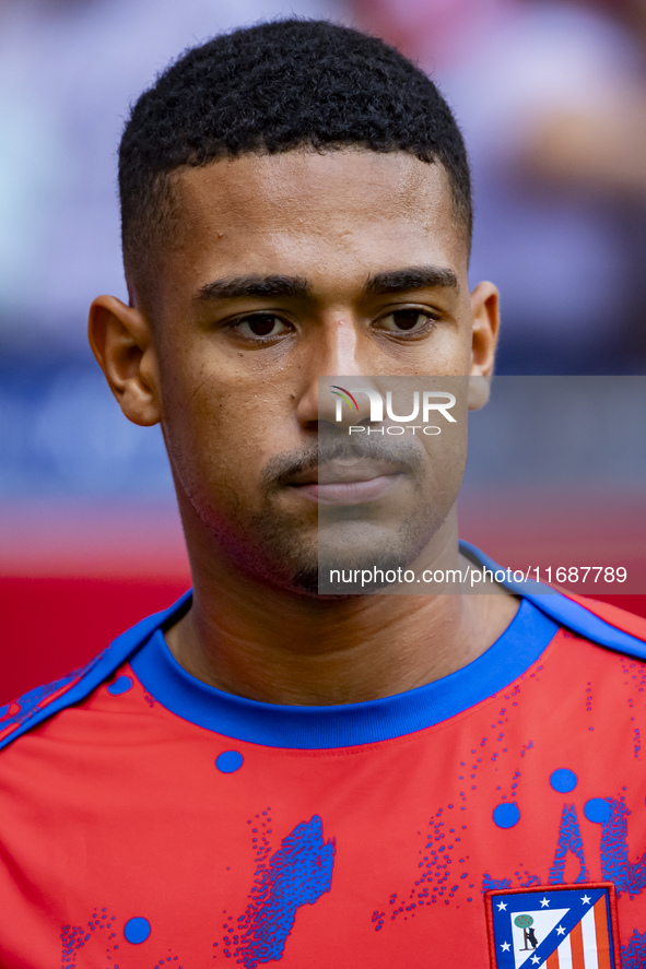 Samuel Lino of Atletico de Madrid enters the field during the La Liga EA Sports 2024/25 football match between Atletico de Madrid and CD Leg...