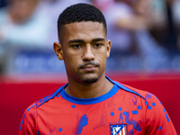 Samuel Lino of Atletico de Madrid enters the field during the La Liga EA Sports 2024/25 football match between Atletico de Madrid and CD Leg...