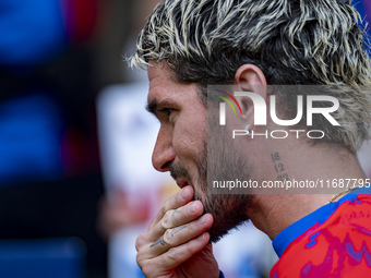 Rodrigo De Paul of Atletico de Madrid enters the field during the La Liga EA Sports 2024/25 football match between Atletico de Madrid and CD...