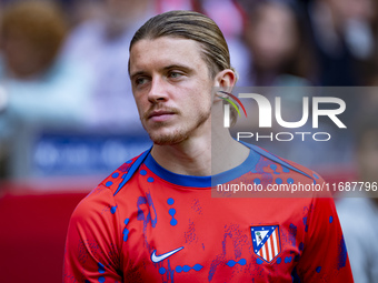 Conor Gallagher of Atletico de Madrid enters the field during the La Liga EA Sports 2024/25 football match between Atletico de Madrid and CD...