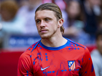 Conor Gallagher of Atletico de Madrid enters the field during the La Liga EA Sports 2024/25 football match between Atletico de Madrid and CD...