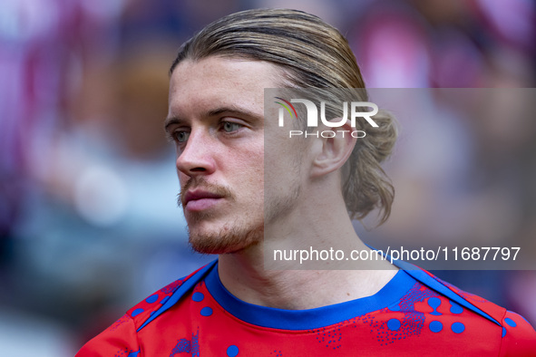 Conor Gallagher of Atletico de Madrid enters the field during the La Liga EA Sports 2024/25 football match between Atletico de Madrid and CD...