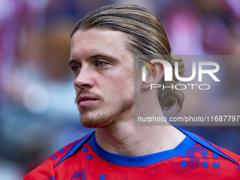 Conor Gallagher of Atletico de Madrid enters the field during the La Liga EA Sports 2024/25 football match between Atletico de Madrid and CD...