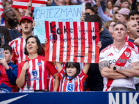 Fans of Atletico de Madrid are seen during the La Liga EA Sports 2024/25 football match between Atletico de Madrid and CD Leganes at Estadio...