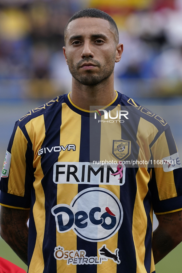 Kevin Piscopo of SS Juve Stabia during the Serie B match between SS Juve Stabia and Cremonese at Stadio Romeo Menti Castellammare Di Stabia...