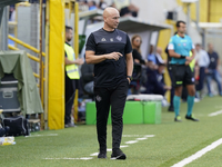 Eugenio Corini Head Coach of Cremonese during the Serie B match between SS Juve Stabia and Cremonese at Stadio Romeo Menti Castellammare Di...