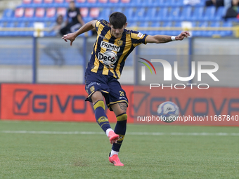 Niccolo Fortini of SS Juve Stabia during the Serie B match between SS Juve Stabia and Cremonese at Stadio Romeo Menti Castellammare Di Stabi...