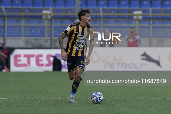 Romano Floriani Mussolini of SS Juve Stabia during the Serie B match between SS Juve Stabia and Cremonese at Stadio Romeo Menti Castellammar...