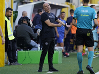 Eugenio Corini Head Coach of Cremonese during the Serie B match between SS Juve Stabia and Cremonese at Stadio Romeo Menti Castellammare Di...