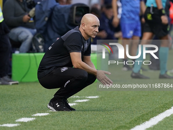 Eugenio Corini Head Coach of Cremonese during the Serie B match between SS Juve Stabia and Cremonese at Stadio Romeo Menti Castellammare Di...