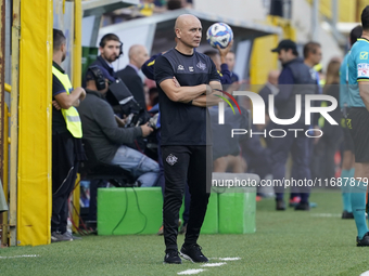 Eugenio Corini Head Coach of Cremonese during the Serie B match between SS Juve Stabia and Cremonese at Stadio Romeo Menti Castellammare Di...