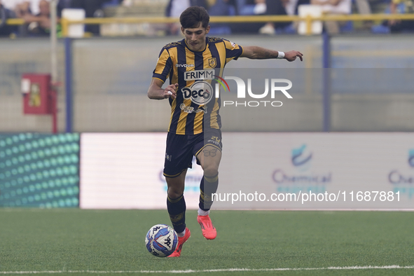 Niccolo Fortini of SS Juve Stabia during the Serie B match between SS Juve Stabia and Cremonese at Stadio Romeo Menti Castellammare Di Stabi...