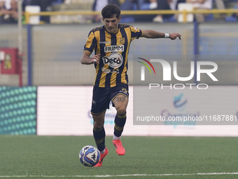 Niccolo Fortini of SS Juve Stabia during the Serie B match between SS Juve Stabia and Cremonese at Stadio Romeo Menti Castellammare Di Stabi...