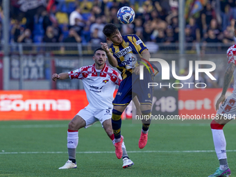 Andrea Adorante of SS Juve Stabia during the Serie B match between SS Juve Stabia and Cremonese at Stadio Romeo Menti Castellammare Di Stabi...