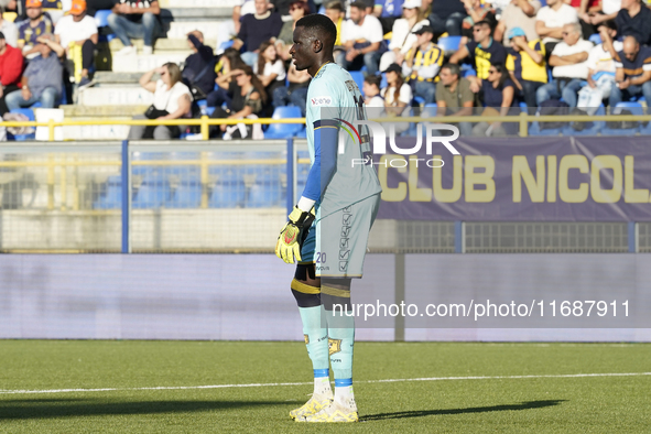 Demba Thiam of SS Juve Stabia during the Serie B match between SS Juve Stabia and Cremonese at Stadio Romeo Menti Castellammare Di Stabia It...