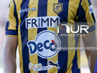 Close Up of SS Juve Stabia shirt during the Serie B match between SS Juve Stabia and Cremonese at Stadio Romeo Menti Castellammare Di Stabia...