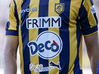 Close Up of SS Juve Stabia shirt during the Serie B match between SS Juve Stabia and Cremonese at Stadio Romeo Menti Castellammare Di Stabia...