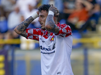 Marco Nasti of Cremonese  looks dejected during the Serie B match between SS Juve Stabia and Cremonese at Stadio Romeo Menti Castellammare D...