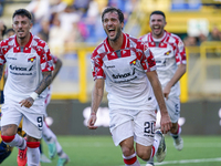 Franco Vazquez of Cremonese during celebrates after scoring the Serie B match between SS Juve Stabia and Cremonese at Stadio Romeo Menti Cas...