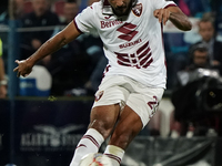 Saul Coco of Torino FC participates in the Serie A TIM match between Cagliari Calcio and Torino FC in Italy on October 20, 2024 (