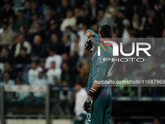 Simone Scuffet (#22 Cagliari Calcio) participates in the Serie A TIM match between Cagliari Calcio and Torino FC in Italy on October 20, 202...