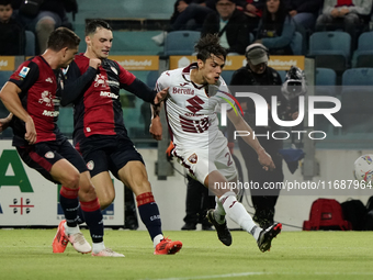 During the Serie A TIM match between Cagliari Calcio and Torino FC in Italy on October 20, 2024 (