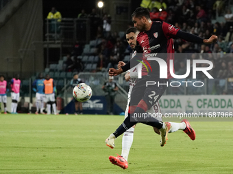 Jose Luis Palomino (#24 Cagliari Calcio) participates in the Serie A TIM match between Cagliari Calcio and Torino FC in Italy on October 20,...