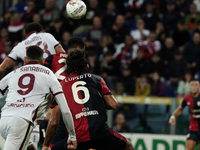 Sebastiano Luperto (#6 Cagliari Calcio) participates in the Serie A TIM match between Cagliari Calcio and Torino FC in Italy on October 20,...