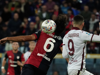 Sebastiano Luperto (#6 Cagliari Calcio) participates in the Serie A TIM match between Cagliari Calcio and Torino FC in Italy on October 20,...