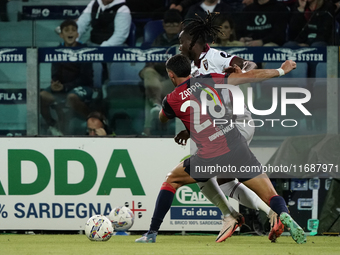 Gabriele Zappa (#28 Cagliari Calcio) participates in the Serie A TIM match between Cagliari Calcio and Torino FC in Italy on October 20, 202...