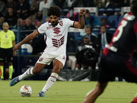 Saul Coco of Torino FC participates in the Serie A TIM match between Cagliari Calcio and Torino FC in Italy on October 20, 2024 (