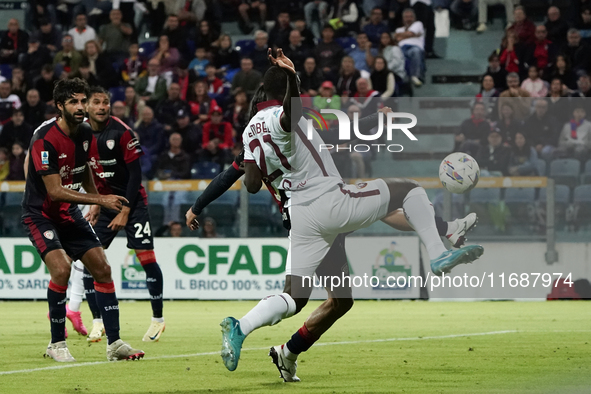 Ali Dembele of Torino FC participates in the Serie A TIM match between Cagliari Calcio and Torino FC in Italy on October 20, 2024 