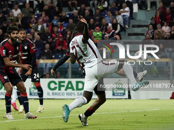 Ali Dembele of Torino FC participates in the Serie A TIM match between Cagliari Calcio and Torino FC in Italy on October 20, 2024 (