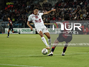 Adrien Tameze (Torino FC) participates in the Serie A TIM match between Cagliari Calcio and Torino FC in Italy on October 20, 2024 (