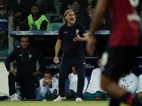 Davide Nicola coaches Cagliari Calcio during the Serie A TIM match between Cagliari Calcio and Torino FC in Italy, on October 20, 2024 (