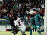 Ali Dembele (Torino FC), Simone Scuffet (#22 Cagliari Calcio), and Tommaso Augello (#27 Cagliari Calcio) participate in the Serie A TIM matc...