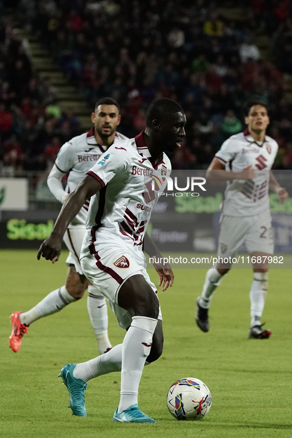 During the Serie A TIM match between Cagliari Calcio and Torino FC in Italy on October 20, 2024 