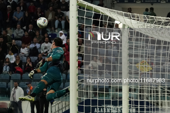 Simone Scuffet (#22 Cagliari Calcio) participates in the Serie A TIM match between Cagliari Calcio and Torino FC in Italy on October 20, 202...