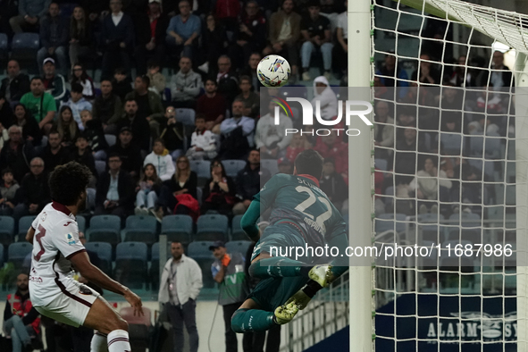 Simone Scuffet (#22 Cagliari Calcio) participates in the Serie A TIM match between Cagliari Calcio and Torino FC in Italy on October 20, 202...