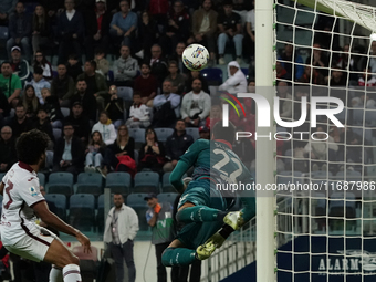 Simone Scuffet (#22 Cagliari Calcio) participates in the Serie A TIM match between Cagliari Calcio and Torino FC in Italy on October 20, 202...