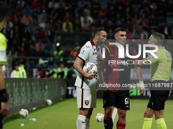 During the Serie A TIM match between Cagliari Calcio and Torino FC in Italy on October 20, 2024 (