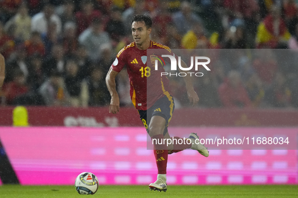 Martin Zubimendi defensive midfield of Spain and Real Sociedad during the UEFA Nations League 2024/25 League A Group A4 match between Spain...