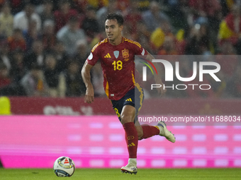 Martin Zubimendi defensive midfield of Spain and Real Sociedad during the UEFA Nations League 2024/25 League A Group A4 match between Spain...